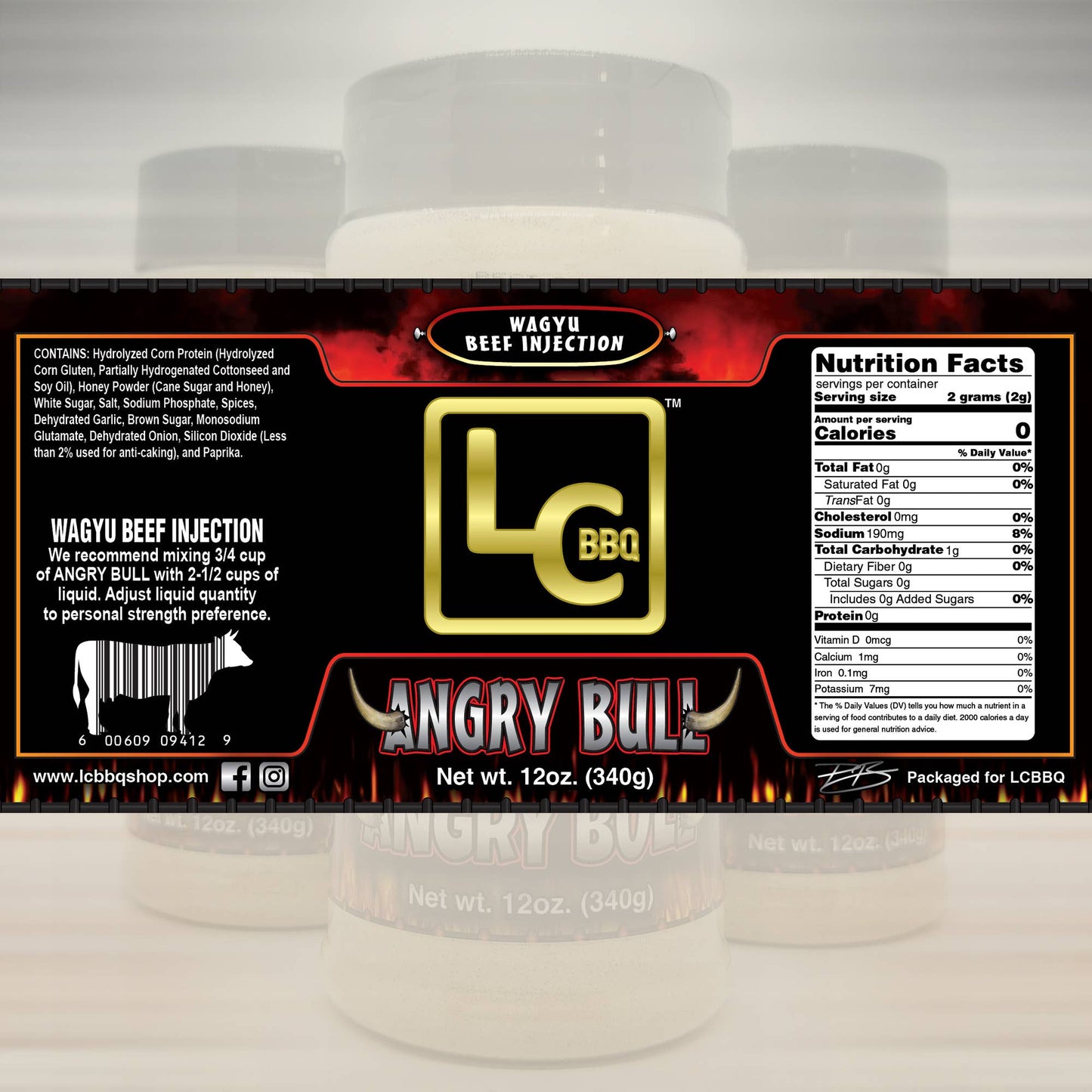 Angry Bull - Competition Brisket Injection - 12oz shaker