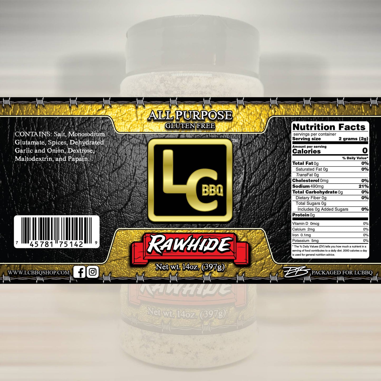 Rawhide - Competition All Purpose Rub -14oz