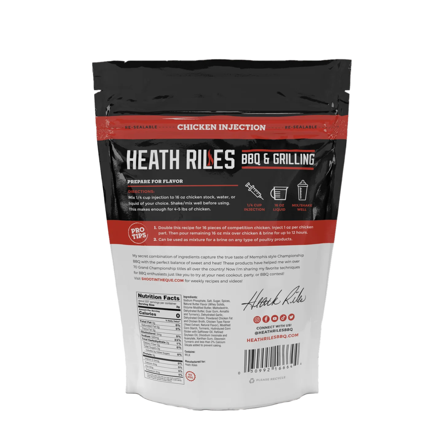 Heath Riles BBQ - Chicken Injection & Brine