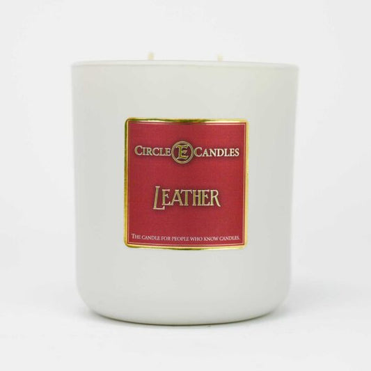 Leather Circle E Candle